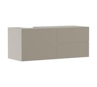 Vanity Unit For Countertop Basin Hansgrohe Xevolos E 4 drawers Left Hinge 1370x550x555mm White Sand Beige/Bronze