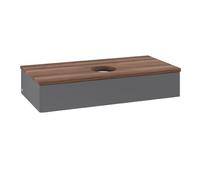 Vanity Unit For Countertop Basin Villeroy and Boch Antao 1 drawer 1000x190x500mm Anthracite Matt Laquered/Warm Walnut
