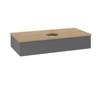 Vanity Unit For Countertop Basin Villeroy and Boch Antao 1 drawer 1000x190x500mm Anthracite Matt Laquered/Honey Oak