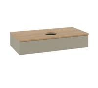 Vanity Unit For Countertop Basin Villeroy and Boch Antao 1 drawer 1000x190x500mm Stone Grey Matt Lacquer/Honey Oak
