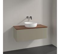 Vanity Unit For Countertop Basin Villeroy and Boch Antao 1 drawer 1000x360x500mm Stone Grey Matt Lacquer/Warm Walnut