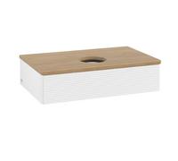 Vanity Unit For Countertop Basin Villeroy and Boch Antao 1 drawer 800x190x500mm White Matt Laquered/Honey Oak