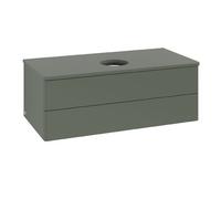 Vanity Unit For Countertop Basin Villeroy and Boch Antao 2 drawers 1000x360x500mm Leaf Green Matt Lacquer