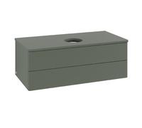 Vanity Unit For Countertop Basin Villeroy and Boch Antao 2 drawers 1000x360x500mm Leaf Green Matt Lacquer