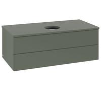 Vanity Unit For Countertop Basin Villeroy and Boch Antao 2 drawers 1000x360x500mm Leaf Green Matt Lacquer