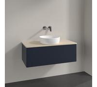 Vanity Unit For Countertop Basin Villeroy and Boch Antao Light 1 drawer 1000x360x500mm Midnight Blue Matt Lacquer/Boticcino