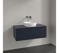 Vanity Unit For Countertop Basin Villeroy and Boch Antao Light 1 drawer 1000x360x500mm Midnight Blue Matt Lacquer