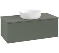 Vanity Unit For Countertop Basin Villeroy and Boch Antao Light 1 hole 1 drawer 1000x360x500mm Leaf Green Matt Lacquer