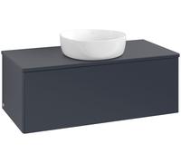 Vanity Unit For Countertop Basin Villeroy and Boch Antao Light 1 hole 1 drawer 1000x360x500mm Midnight Blue Matt Lacquer