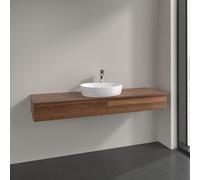 Vanity Unit For Countertop Basin Villeroy and Boch Antao Light 1 hole 2 long drawers 1600x190x500mm Warm Walnut