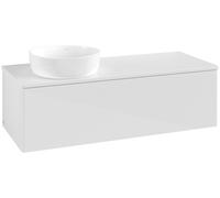 Vanity Unit For Countertop Basin Villeroy and Boch Antao on the left 1 hole 1 drawer 1200x360x500mm Glossy White Laquered