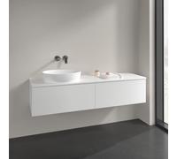 Vanity Unit For Countertop Basin Villeroy and Boch Antao on the left 2 drawers 1600x360x500mm White Matt Laquered