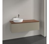 Vanity Unit For Countertop Basin Villeroy and Boch Antao on the left Light 1 hole 1 drawer 1200x360x500mm Stone Grey Matt Lacquer/Warm Walnut