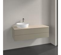 Vanity Unit For Countertop Basin Villeroy and Boch Antao on the left Light 1 hole 2 drawers 1200x360x500mm Stone Grey Matt Lacquer/Boticcino
