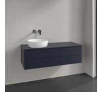 Vanity Unit For Countertop Basin Villeroy and Boch Antao on the left Light 2 drawers 1200x360x500mm Midnight Blue Matt Lacquer