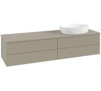 Vanity Unit For Countertop Basin Villeroy and Boch Antao on the right 1 hole 4 drawers 1600x360x500mm Stone Grey Matt Lacquer