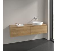 Vanity Unit For Countertop Basin Villeroy and Boch Antao on the right 2 drawers 1600x360x500mm Honey Oak