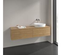 Vanity Unit For Countertop Basin Villeroy and Boch Antao on the right 4 drawers 1600x360x500mm Honey Oak