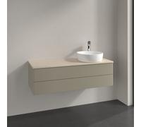 Vanity Unit For Countertop Basin Villeroy and Boch Antao on the right Light 1 hole 2 drawers 1200x360x500mm Stone Grey Matt Lacquer/Boticcino