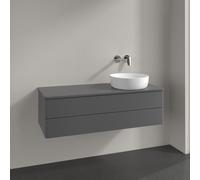 Vanity Unit For Countertop Basin Villeroy and Boch Antao on the right Light 2 drawers 1200x360x500mm Anthracite Matt Laquered