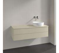 Vanity Unit For Countertop Basin Villeroy and Boch Antao on the right Light 2 drawers 1200x360x500mm Silk Grey Matt Lacquer