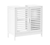 Beliani Vanity Unit MISSOULA Bamboo Wood 60 cm White, White