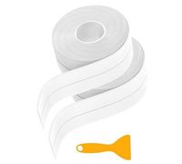 VANIYA Simple Seal Tape 11 ft Bath Sealant Strip, Bathroom Sealant White Anti Mould with Sealing Tool, Caulk Strip Adhesive Sealant tape Waterproof for Toilet Wall Corner,Bath, Kitchen (WHITE (2PCS))