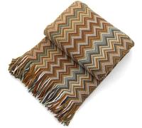 VANJOROY Bohemian Sofa Large Throw Blanket with Tassels, Warm soft cozy Decorative Armchair knited Throw for Couch Sofa Bed and Furniture. (130×180(50×70In), Yellow)