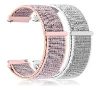 Vanjua 2Pack Nylon Bands Compatible for COROS PACE 4 / PACE 3 / APEX 2 Pro/APEX Pro/APEX 46mm Watch Band, 22mm Soft Sport Replacement Wristband for Coros Pace 4/3 Watch (Pink/Seashell)