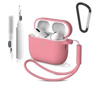 Vanjua for AirPods Pro 3 Case 2025, Soft Silicone Protective Cover for Apple AirPods Pro 3rd Generation Cases with Keychain Cleaner Kit, AirPod Pro 3 Case for Women Men (Bean Pink)