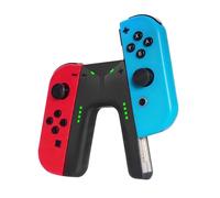 Vanjua Switch JoyCon Charging Grip Compatible with Nintendo Switch & OLED Model, Play While Charging, Portable V Shaped Switch JoyCon Controller Charger with Indicators
