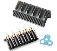 Vankcp Essential Oils Shelf - Black Storage Rack with Drawer, Holds Oils (5ML-20ML)