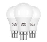 Vanke Bayonet LED Light Bulbs 100w Equivalent, Warm White 2700K Yellow Light, 1200LM, B22 LED Standard Bulb 13W, Energy Saving, Non-Dimmable, Pack of 3
