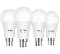 Vanke Bright Bayonet Light Bulb, 12W=150W, Cool White 6000K, 1600LM, 4-Pack | B22 A60 LED Bulb, Energy Saver BC Lightbulb, Super Bright, Non-Dimmable