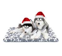 VANKEAN Stylish Dog Crate Pad Bed Mat Reversible (Cool & Warm), Soft Pet Sleeping Mat Dog Bed for Crate Suitable for Small to XX-Large Dogs and Cats, Machine Washable Crate Beds,Grey Stone Pattern