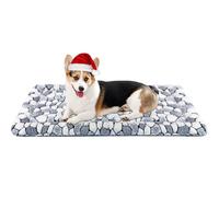 VANKEAN Stylish Dog Crate Pad Bed Mat Reversible (Cool & Warm), Soft Pet Sleeping Mat Dog Bed for Crate Suitable for Small to XX-Large Dogs and Cats, Machine Washable Crate Beds,Grey Stone Pattern