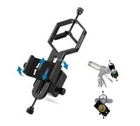 VANKEY 2-Axis Phone Scope Mount, Universal Spotting Scope Phone Adapter, Metal Phone Mount for Telescope, Binocular, Monocular, Microscope - Fits Max 2.5" Eyepiece Diameter, for iPhone Android Phones