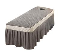 VANKOA Elastic Massage Bed Linen Set, Queen Size, 2 Pieces, Grey Geometric Sheets with Face Hole, Summer, Luxury Modern Style, Complete Set, 1 Count