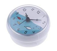 VANKOA Shower Bathroom Wall Suction Clock Waterproof Time Display Home Decoration - White, 75x35mm