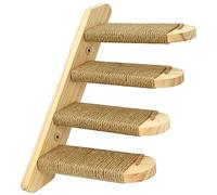 VANLAN Cat Climbing Shelf Wall Mounted Shelves Stairs Ladder Four Steps Stairway with Jute Scratching Platform Supplies