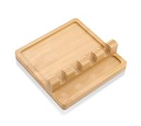 VanlonPro Bamboo Spoon Rest, Spatula Ladle Holder,Bamboo Spoon Holder Utensil Spoon Rest Holder Spoon Rest for Stove Top Spoon Rest for Kitchen Counter