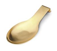 VanlonPro Stainless Steel Spoon Rest, Spatula Ladle Holder, Stainless Steel Utensil Spoon Rest Holder, Brushed Finish, Dishwasher Safe 9.8 x 3.7 Inch (Gold 1PC)