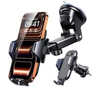VANMASS 2026 BEST Car Phone Holder [Upgraded Suction&Clip] Military-Grade Rotatable Universal Mobile Mount for Dashboard Windscreen Vent, Van Stand Cradle for iPhone 17 Pro Max 16 15 14 13 Samsung S26