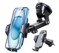 VANMASS [Military Grade Car Phone Holder Mount, [Ultimate Upgraded] Suction Universal Mobile Phone Accessories Automobile Cradle Stand for Dashboard Windscreen Vent Van,Gray