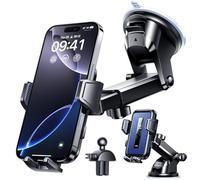 VANMASS Ultimate High-end Max Upgrade Car Phone Holder【Large Phone & Thick Case Friendly】 Super Suction Mobile Automobile Cradle Van Dashboard Windscreen Vent Mount for iPhone 16 15 Pro Max 14 13 All