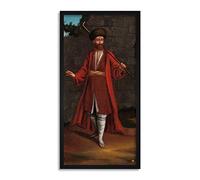 Vanmour Man From The Bulgarian Coast Painting Framed Wall Art Print Long 25X12 Inch