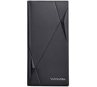 VANNANBA Long Slim Wallet for Men RFID Blocking Leather Checkbook Wallet,Thin Bifold Credit Card Holder with ID Window & Gift Box, Black, 7.4"L x 3.62"W x 0.47"D, Casual