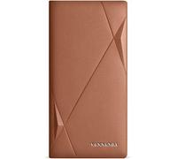 VANNANBA Long Slim Wallet for Men RFID Blocking Leather Checkbook Wallet,Thin Bifold Credit Card Holder with ID Window & Gift Box, Brown, 7.4 x 3.62 x 0.47 inches, Casual