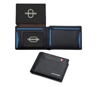 VANNANBA Mens Leather Bifold Wallets with 14 Card Slots, 2 ID Windows, RFID Wallets with Bill Compartment, Stylish Pocket Wallets for Men, Carbon Black, Modern