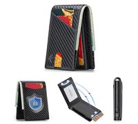 VANNANBA Mens Wallet Card Holder, Pop Up Aluminum Case Smart Wallet for Men RFID Blocking Bifold Slim Magnetic Closure, ID Window | Cash Slot, Black, Compact Minimalist Pop Up Wallet With Cash Slot